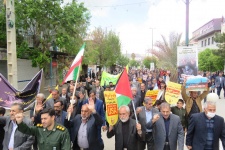 راهپیمایی روز جهانی قدس در  گیلان غرب برگزار شد+ تصاویر