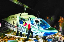 سقوط بالگرد حامل فرمانده انتظامی استان/ همه سرنشینان زنده+عکس