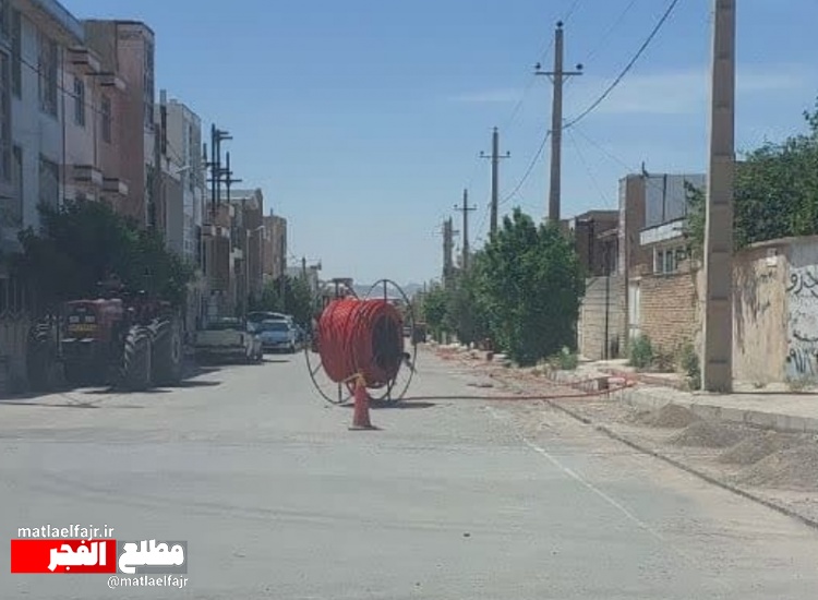 عملیات عمرانی پروژه فیبر نوری کلید خورد