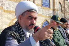 راهپیمایی مردم گیلان غرب صدای  بیعت مجدد با انقلاب اسلامی و انزجار از، امریکاست