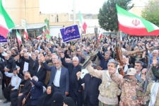 طنین لبیک "جان‌فدایان امام رضایی(ع) " گیلان‌غرب به خورشید هشتم و آرمان‌های انقلاب+عکس