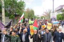 راهپیمایی روز جهانی قدس در  گیلان غرب برگزار شد+ تصاویر