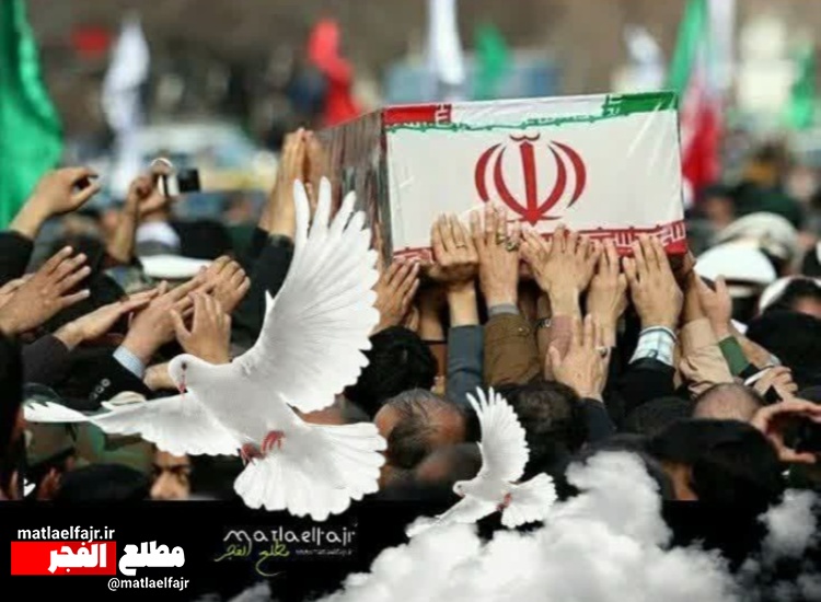 مراسم وداع با ۷ شهید گمنام در شهرستان گیلانغرب