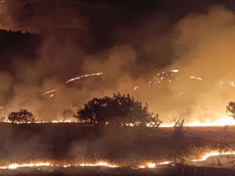 تلاش 17 ساعته؛ آتش بان سیران را مهار کرد+عکس